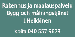 Rakennus ja maalauspalvelu Bygg och målningstjänst J.Heikkinen logo